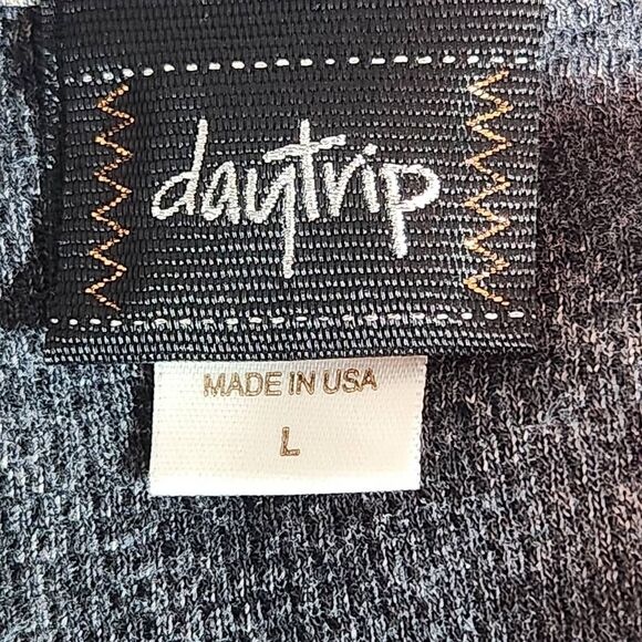 Daytrip Black Mineral Washed Tee with Metal Stud Detail Size Large - Picture 7 of 10